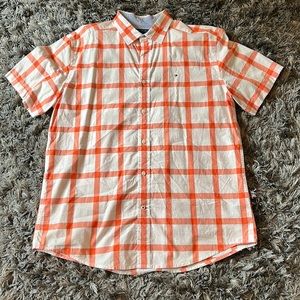 Tommy Hilfiger Mens Short Sleeve Button Down Large